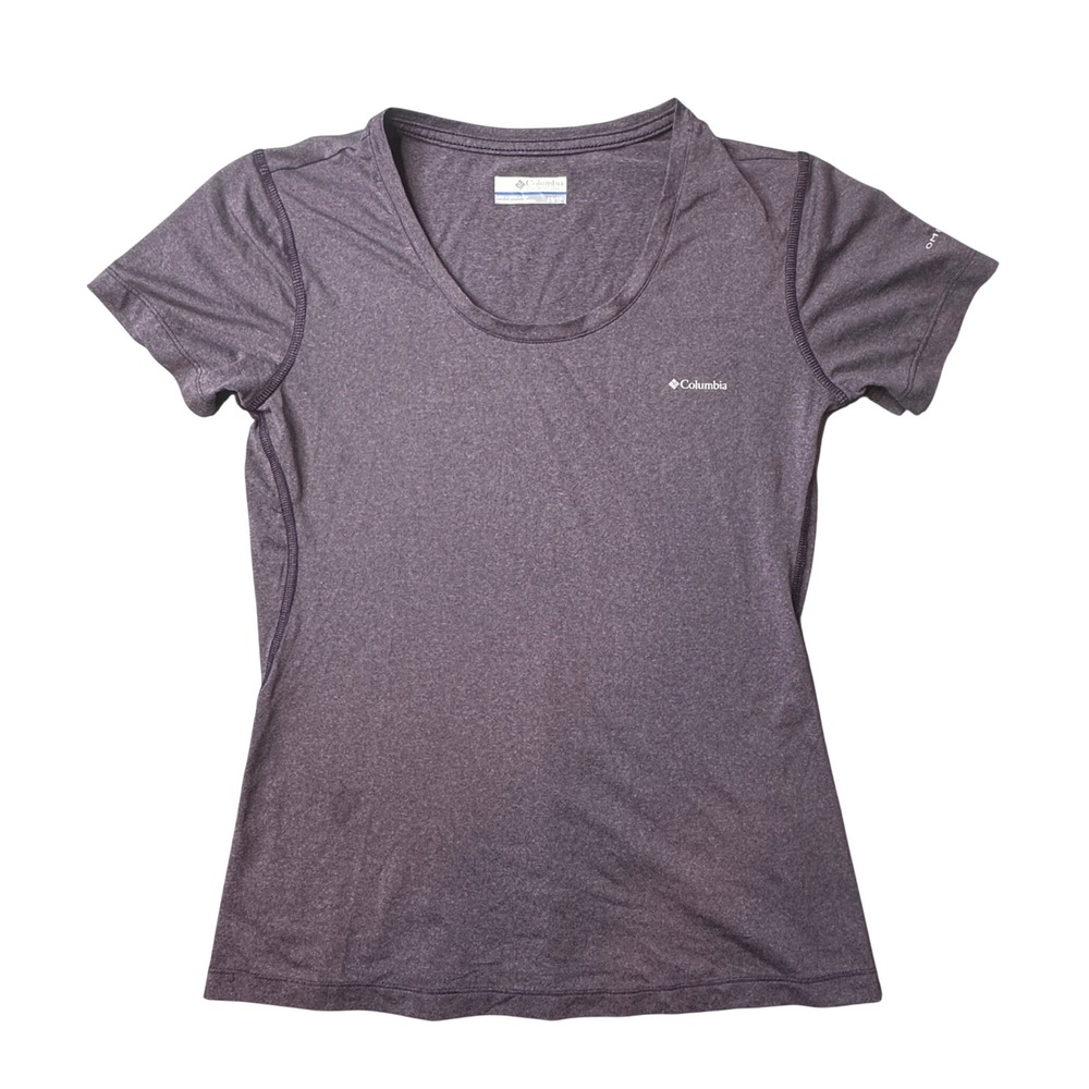 Columbia T-Shirt Womens XS Purple‎ Omni-Wick Heathered Scoop Neck Activewear Top